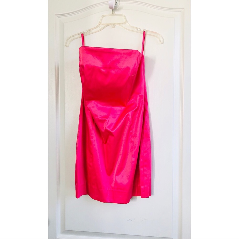 Isaac Mizrahi Fuchsia Strapless Cocktail Dress